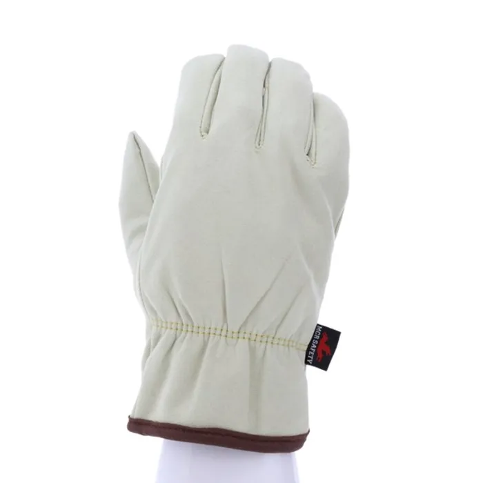 MCR Safety Gloves Beige PU/Nylon blend Drvr Red Fleece (3750XL)