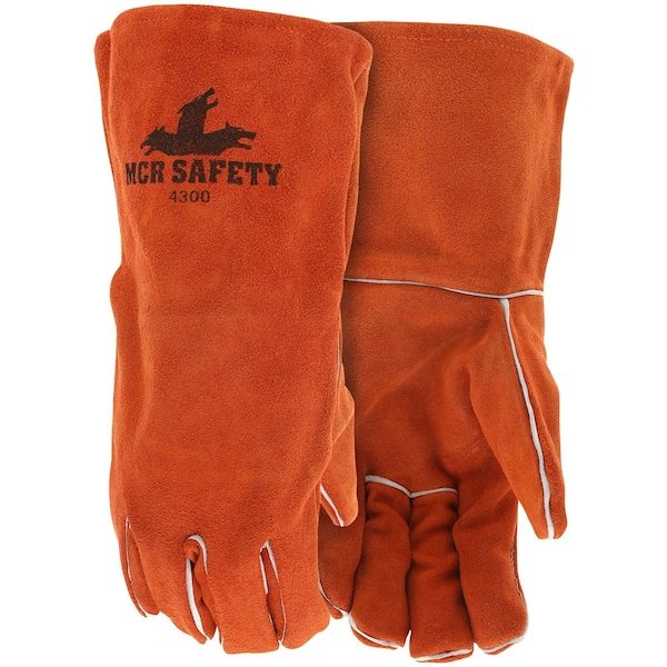 MCR Safety Gloves Brown Sel Leather Welder (4300)