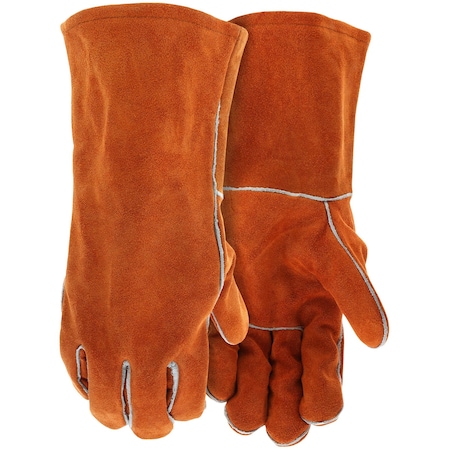 MCR Safety Gloves Brown Leather Welder No Logo No tag (4300N)