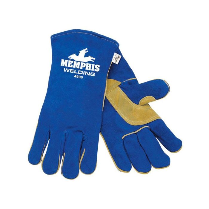 MCR Safety Gloves Blue Select Leather Medium Welder (4500M)