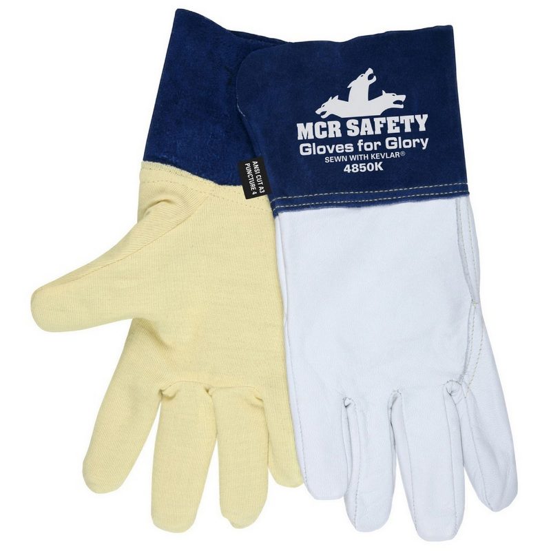 MCR Safety Gloves Grain Goat Kevlar Lined MigTig Gloves L (4850KL)