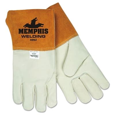 MCR Safety Gloves Cow Grain Mig/Tig Welder Glove L (4903LL)