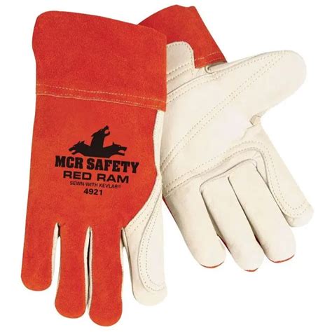 MCR Safety Gloves Red Ram Dbl Palm LHO 24 each / dz (4921LH)