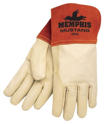 MCR Safety Gloves Mustang Cow Mig/Tig Weldr Sewn w/Kevlar (4950M)