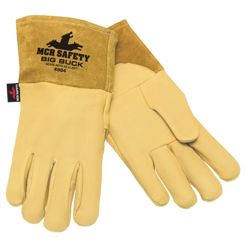 MCR Safety Gloves Gr Cow MigTig/Kevlar (4952XL)