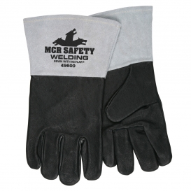 MCR Safety Gloves MIG TIG Pig Grain W/Split Cow Cuff (49600L)