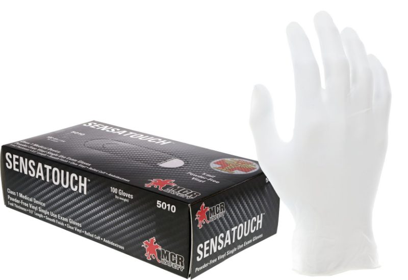 MCR Safety Gloves Vinyl Disp Medical Grade Pwd Free (5010L)