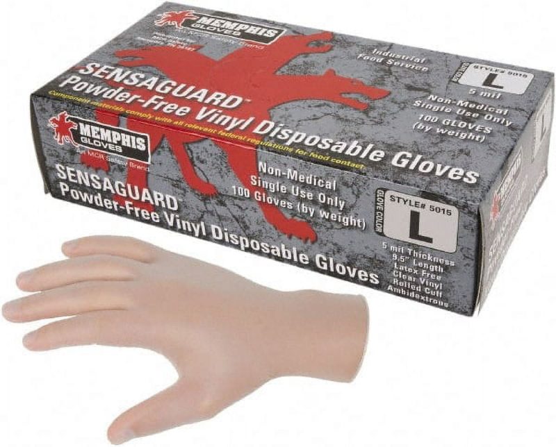 MCR Safety Gloves Vinyl Disp Industrial Grade Pwd Free (5015XL)