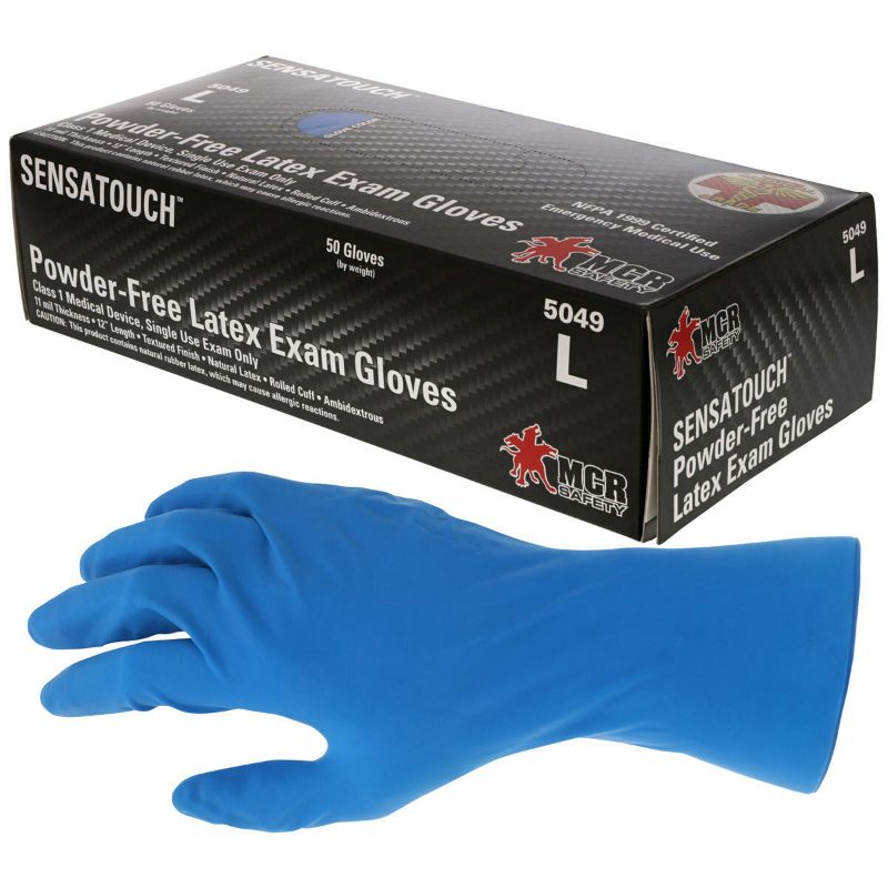 MCR Safety Gloves Emt, Hi-Risk, Latex Pwd Free (5049L)