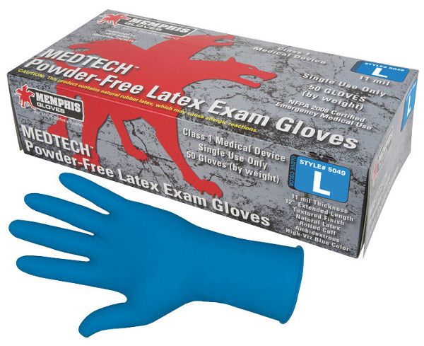 MCR Safety Gloves Emt, Hi-Risk, Latex Pwd Free (5049XL)