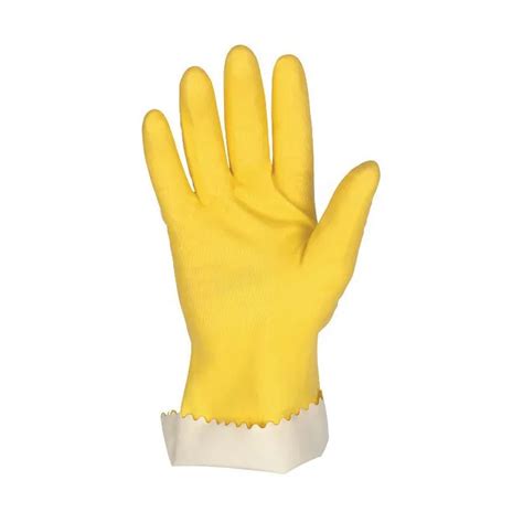 MCR Safety Gloves Ylw 15 mil flock 12" latex canner (5250L)