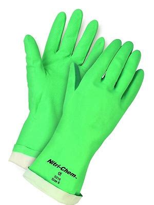 MCR Safety Gloves Green Flocked 15 Mil Nbr (5316)