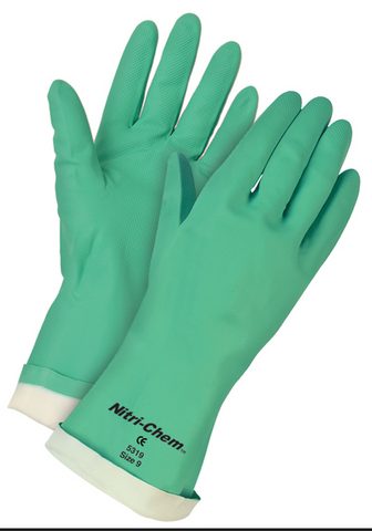 MCR Safety Gloves Green Flocked Lined 15 Mil Nbr (5321)