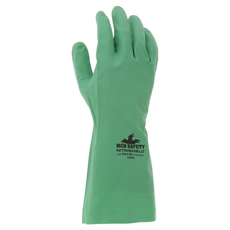 MCR Safety Gloves 8 Mil biodegradable Unlined Nitrile 12" (5380L)