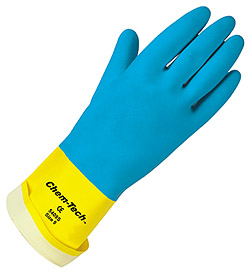 MCR Safety Gloves Neoprene On Latex, Straight Cuff (5401S)