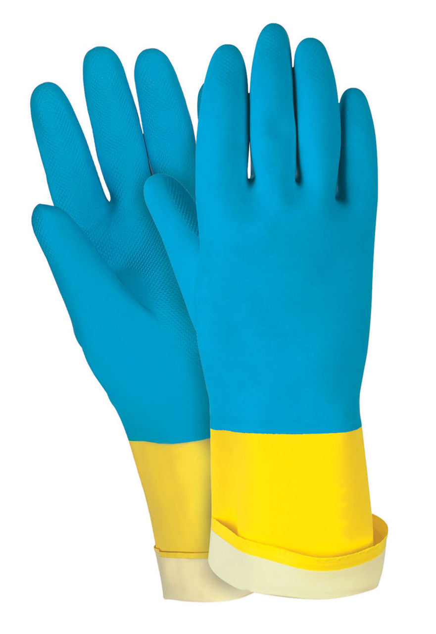 MCR Safety Gloves Economy, Neoprene On Latex, Straight Cf (5410SE)