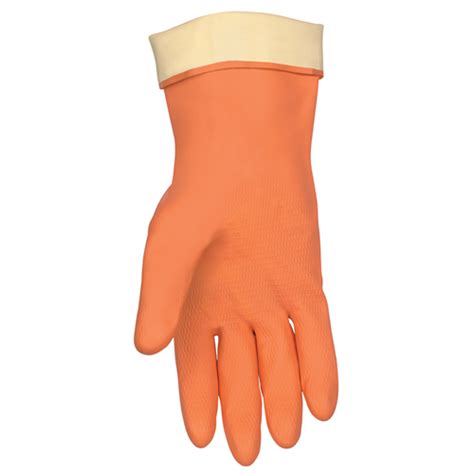 MCR Safety Gloves Orange Flock Lined Neo/Latex Blend (5430S)