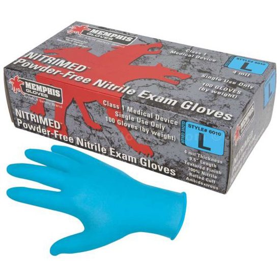 MCR Safety Gloves 4 Mil Economy, Powder Free, Nbr (6001L)