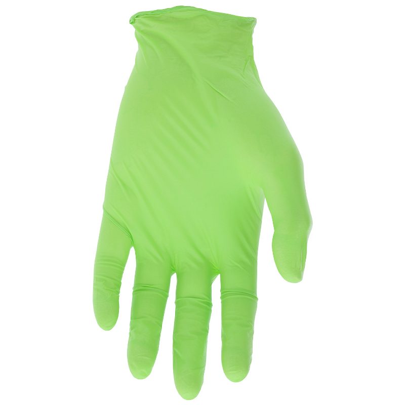 MCR Safety Gloves 3.5mil Econ, PF, NBR, Green XXL (60035GXXL)