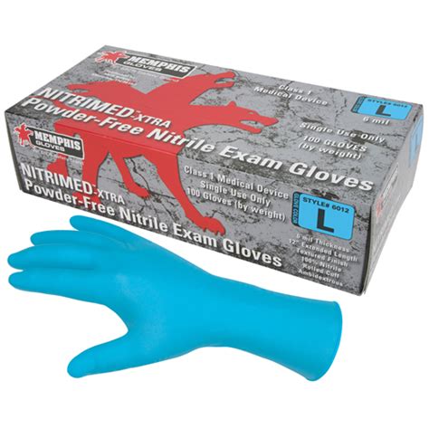 MCR Safety Gloves Xtra Long , Medical Nbr (6012XL)