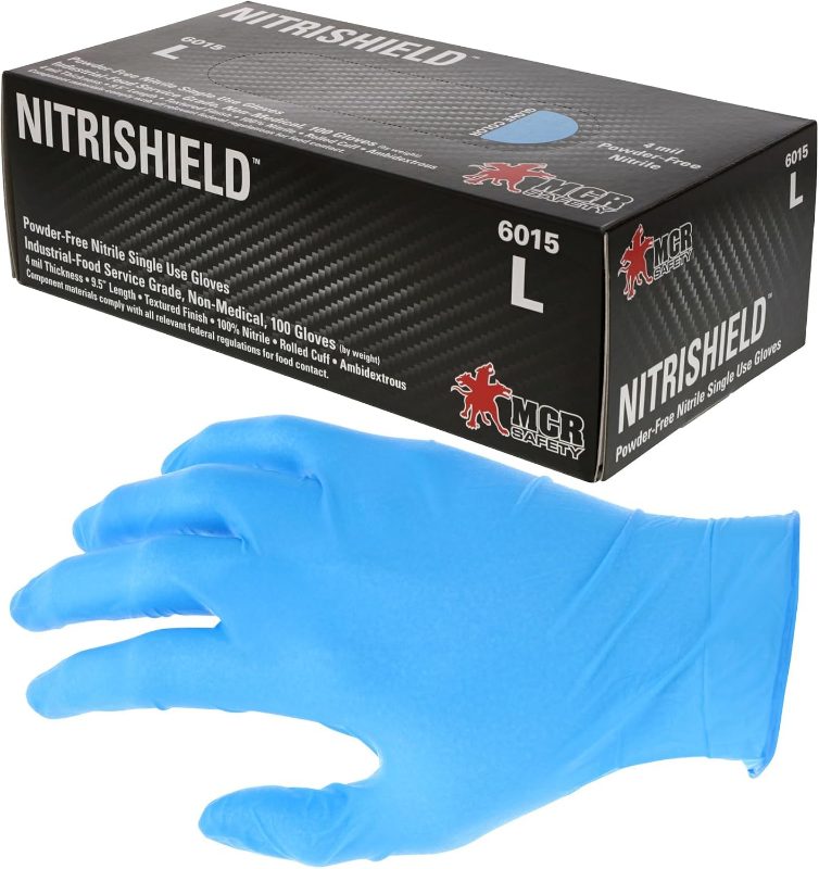 MCR Safety Gloves 4 Mil Powder Free Nbr (6015XL)