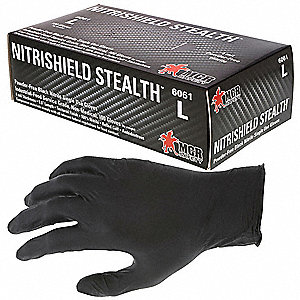 MCR Safety Gloves BLK NBR 4 mil disp XXL (6061XXL)