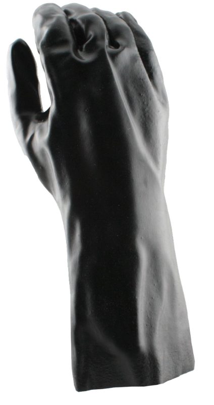 MCR Safety Gloves Black Economy PVC 14" RHO 24 each / dz (6300RH)