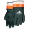 MCR Safety Gloves Green/Orange Sandy PVC Safety Cuff Jsy (6410SC)