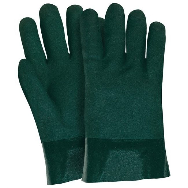 MCR Safety Gloves Econ Green PVC 10" (6421)