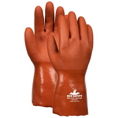 MCR Safety Gloves Russet 12" PVC Kevlar Inner XL (6620KVXXL)