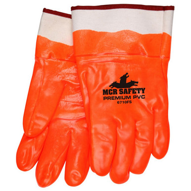 MCR Safety Gloves Foam Orange Sandy Safety Cuff (6710F)