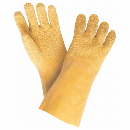 MCR Safety Gloves Rubber Dip, Interlock, 12" S (6845S)
