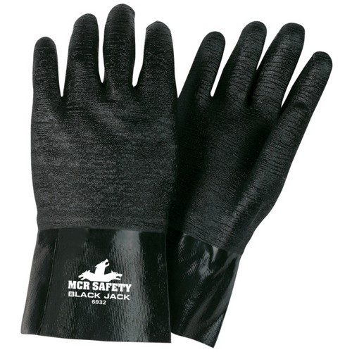 MCR Safety Gloves Blackjack, 14", Etched/Foam (6944)