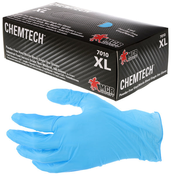 MCR Safety Gloves Vinyl/Nitrile Dis Ind XL (7010XL)
