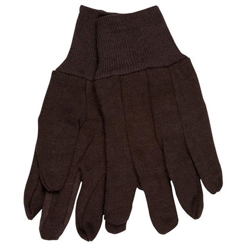 MCR Safety Gloves Large Brown Jersey Cotton/Poly (7100P)