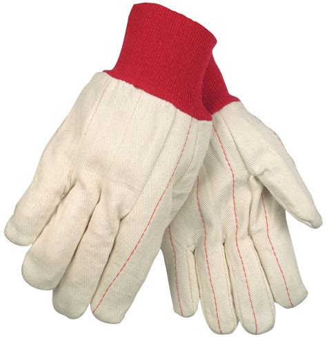 MCR Safety Gloves Double Palm Nap-In Red Knit Wrist (9018CR)