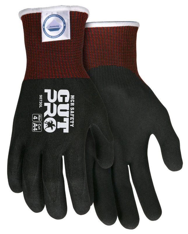 MCR Safety Gloves CutPro,13ga,Black Diamond,SNF XXL (90730XXL)
