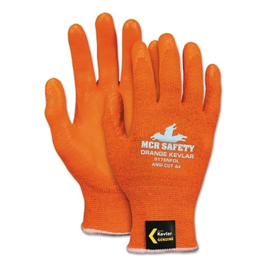 MCR Safety Gloves Orange Kevlar/Orange Latex Foam S (9178LOS)