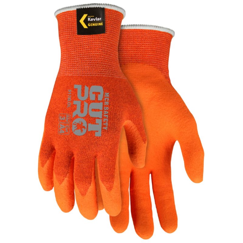 MCR Safety Gloves Orange Kevlar/Orange Latex Foam XXL (9178LOXXL)