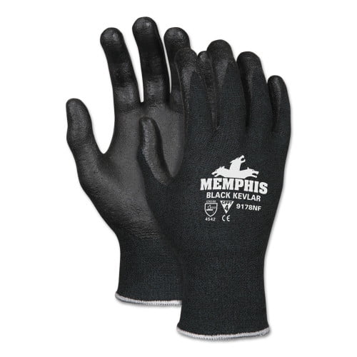 MCR Safety Gloves Black Kevlar/Black Nitrile Foam M (9178NFM)