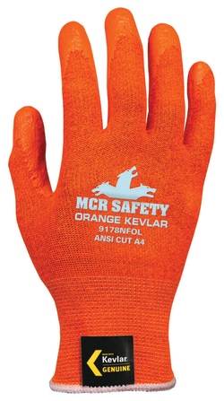 MCR Safety Gloves Orange Kevlar/Orange Nitrile Foam XL (9178NFOXL)