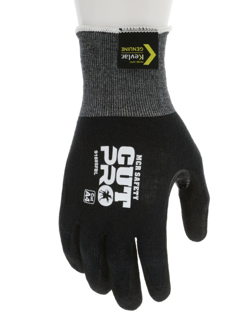 MCR Safety Gloves CutPro,18g Kevlar,SNF RTC S (9188SFBS)