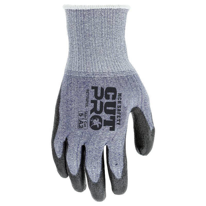 MCR Safety Gloves 15g,CutPro,Blue HyperMax,Gray PU S (92715PUS)