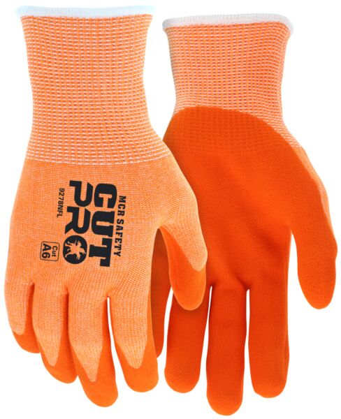 MCR Safety Gloves Cut Pro, 13ga HV HPPE Orange SNF M (92730HVM)