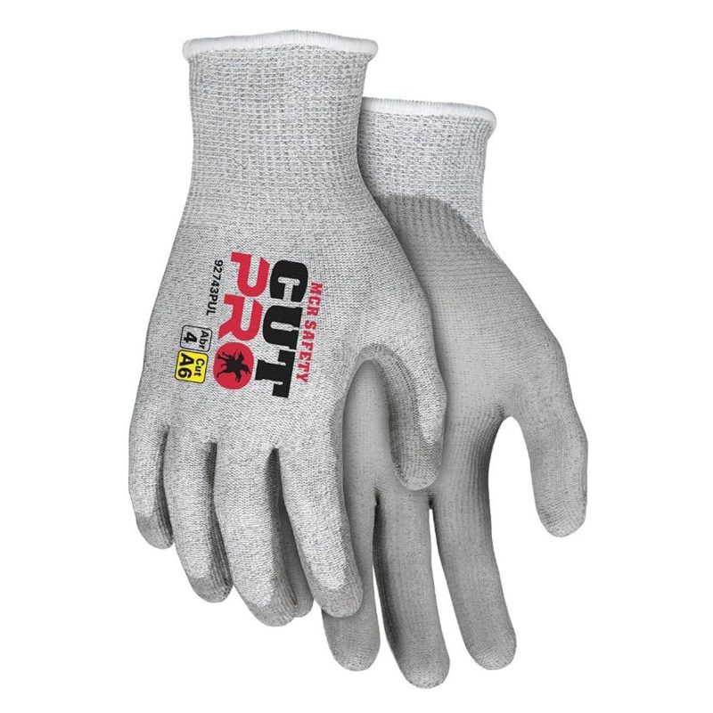 MCR Safety Gloves Cut Pro, 13ga HV HPPE PU M (9273PUM)
