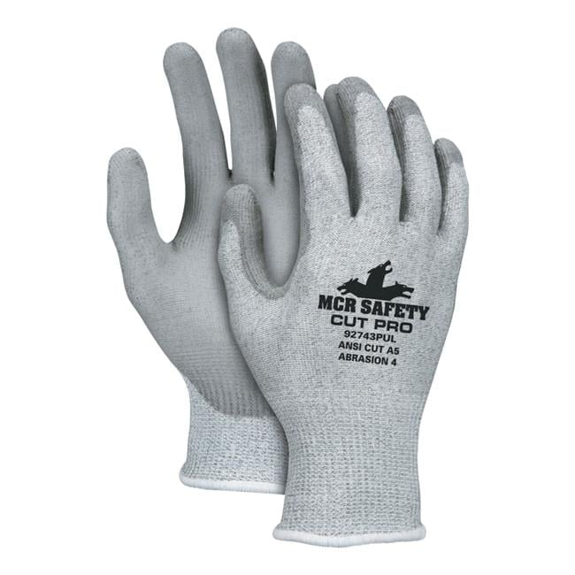 MCR Safety Gloves Memphis Cut Pro, 13ga HPPE,ANSI Cut M (92743PUM)