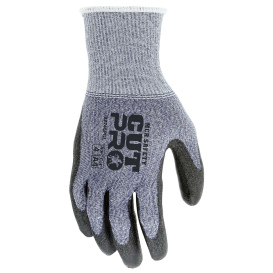 MCR Safety Gloves 15g,CutPro,NavyBlue HyperMax,Gray PU XXL (92745PUXXL)