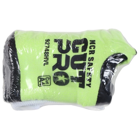 MCR Safety Gloves Cut Pro,18g,RefThmb,HiVis,MicoDots XXL (92748HVXXL)
