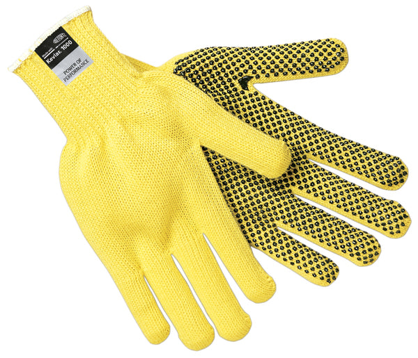 MCR Safety Gloves Reg Kevlar/Cotton Plaited 1-Side Dot (9361L)