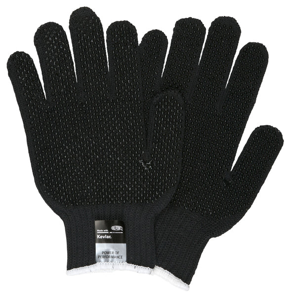 MCR Safety Gloves Reg Black Kevlar Dot 2 Side (9366BKXS)